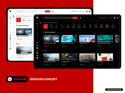 YouTube Redesign Concept || Redesign redesign video