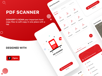 PDF Scanner App app design design landing page ui pdf pdf scanner scan pdf ui ux design