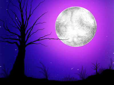 The Moon digitalpainting graphic illustration moon sketch sketchbook