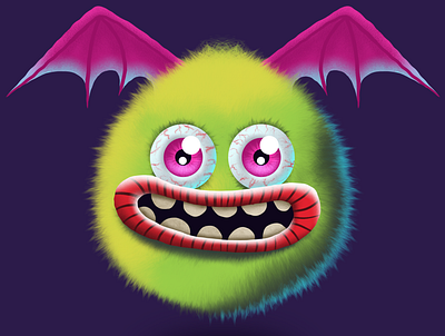 The Monster character digitalpainting mascot procreate
