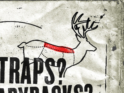 Backstraps or Babybacks? deer design hand drawn hunting illustration mike perry outline texture type