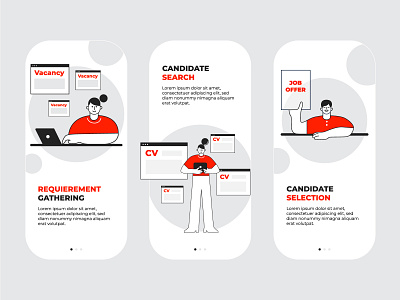 Onboarding illustration for Recruitment app