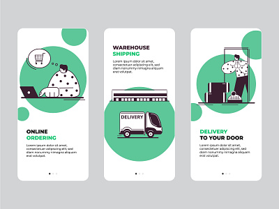 Onboarding illustration for Delivery app