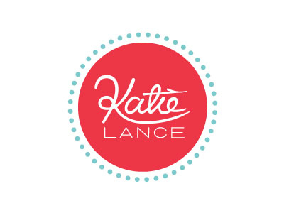 Katie Lance badge hand drawn script type