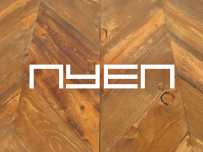 Nyen de stijl furniture lettering type wordmark