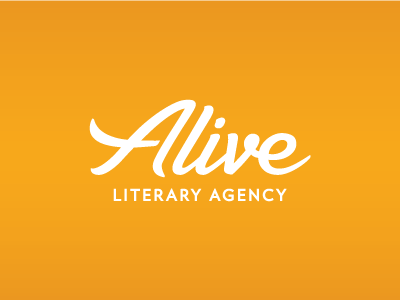 Alive Logo authors books gold literary script