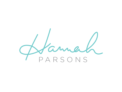 Hannah Parsons Signature logo feminine personal branding script signature