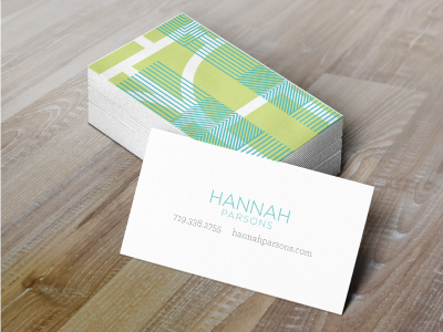 Hannah Parsons Textile Design business cards pattern personal branding