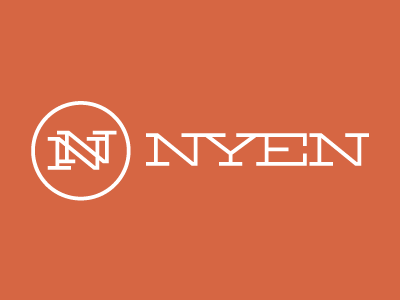 Nyen Logo monogram single line slab thin