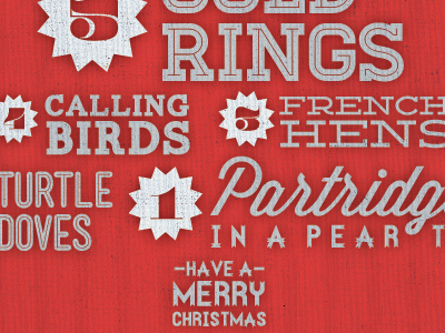 Typographic Christmas Tree christmas typography