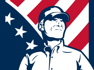 Dave Anderson Campaign Logo american flag campaign congress logo tough guy