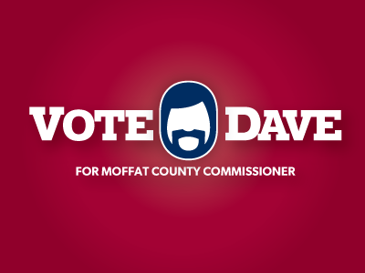 Vote Dave beard campaign logo man political