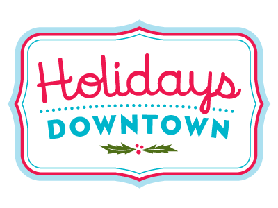 Holidays Downtown christmas gift holiday holly script