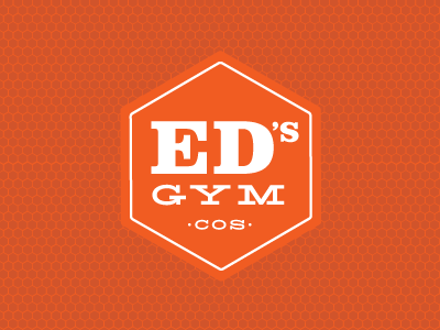 Eds Gym Logo gym hexagon orange tile