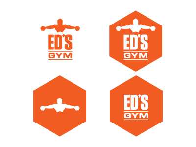 Eds Gym Logo Final exercise gym lifting man muscles weights