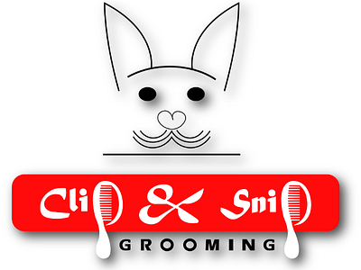 Dog grooming Company minimalist logodesign fiverr