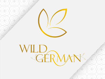 WILD GERMAN abstract logo flat design flat logo german golden golden ratio jungle nature texture typeface wild german wildgerman.com