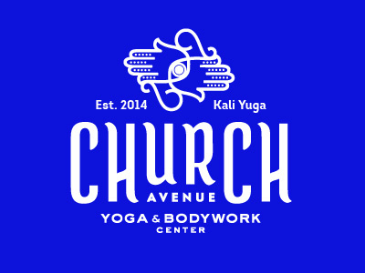 Church Ave Yoga & Bodywork Logo brand system branding eye flourish hand icons identity logo mark yoga