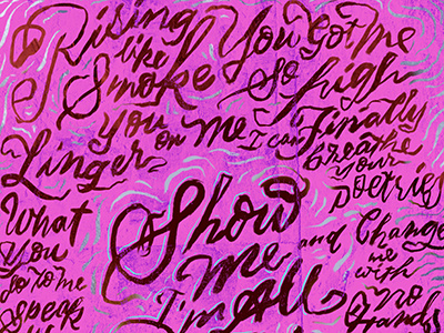 Show Me by Alina Baraz & Galimatias alina baraz design galimatias gritty illustration lettering lyrics music poster typography