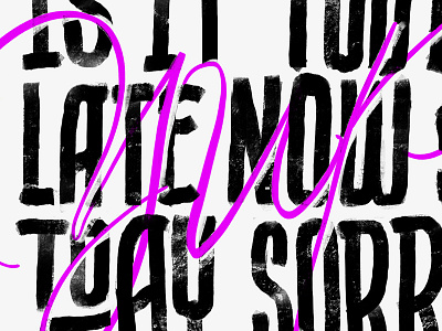 Is it too late now to say sorry? ipad justin bieber lettering los angeles lyrics music procreate type typography
