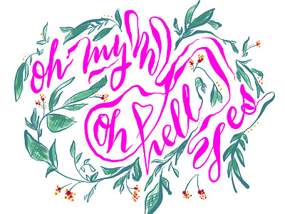 Oh my my, Oh hell yes hand lettering lettering los angeles lyrics music tom petty type typography