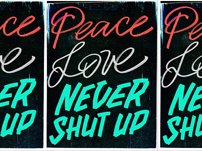 Women's March Poster 02 design illustration lettering love not my president peace politics poster rebel womens march