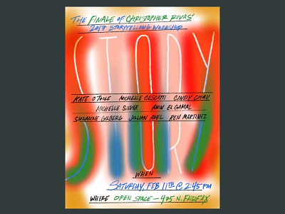 Story Show art color design illustration lettering los angeles poster rainbow story storytelling typography