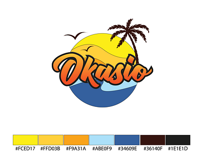 Okasio brand idenity design branding design flat icon illustration logo typography vector