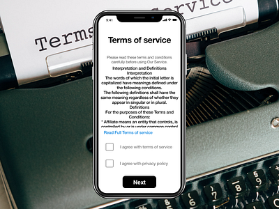 terms of service dailyui89