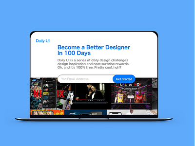 redesign daily ui landing page dailyui100
