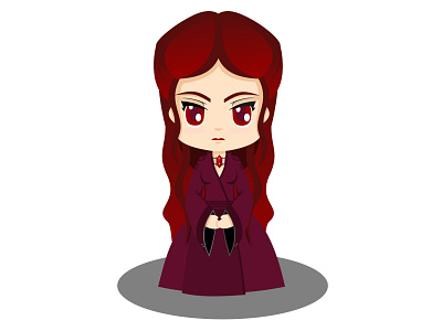 Melisandre branding chibis design diseño gameofthrones illustration labrujaroja logo melisandre typography ui ux vector vector illustration