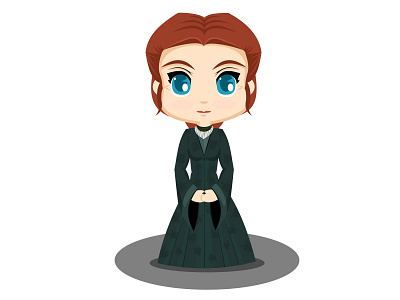 Catelyn Stark casastark catelyn chibi design diseño gameofthrones illustration tully ui ux vector vector illustration