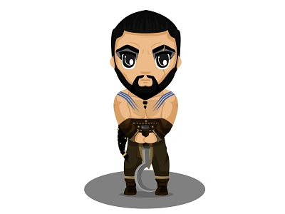 Khal Drogo branding chibis design dothakis gameofthrones illustration khalasar khaldrogo ui ux vector vector illustration