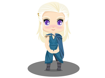 Daenerys Targaryen casatargaryen chibis daenerys design gameofthrones illustration mysha reinadragon ui ux vector vector illustration