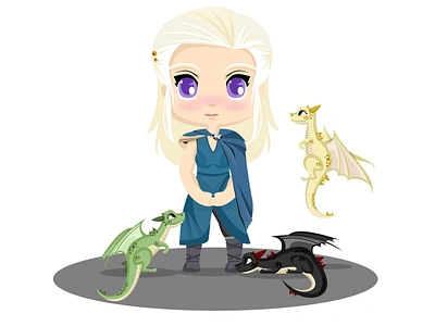 Madre de Dragones casatargaryen daenerys design drogon gameofthrones illustration madrededragones rhaegor targaryen ui ux vector vector illustration viseryon