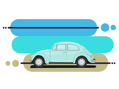Transportes - Volkswagen Escarabajo animation car design doodle graphic design illustration motion graphics skecth transporting ui ux vector vector illustration volkswagen