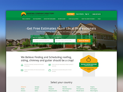 Roofing Directory directory flat listings web site