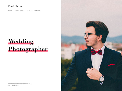 Photographer Portfolio flat minimal photography website