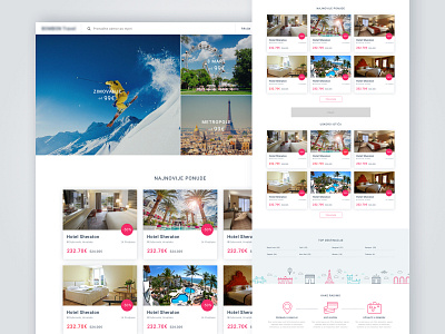 Travel Directory Homepage book book now clean directory discover flat minimal travel ui web website
