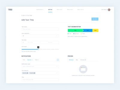 A/B Testing Dashboard