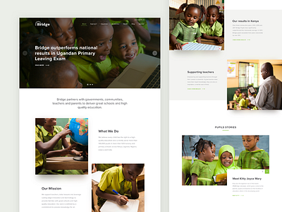 Bridge - Homepage africa charity clean desgin homepage landing page nonprofit ui user experience ux web website