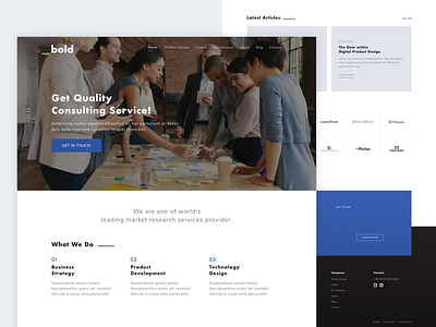 Bold Works Homepage Design