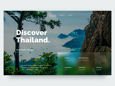 Discover Malawi clean design destination detailpage hero layout minimal travel typography ui ux web