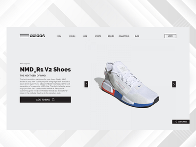 Adidas Sneaker Shop UI branding design minimal ui ux web website