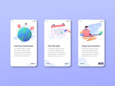 Onboarding Screen - Mobile App mobile