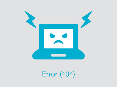 404 404 angry error face icon laptop