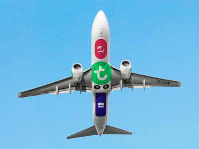 Transavia Airplane airplane icons studio dumbar transavia