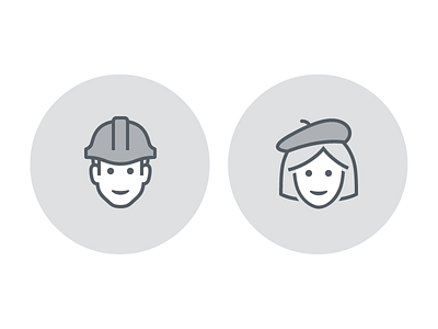 People with Hats female greyscale icons ios male man people woman