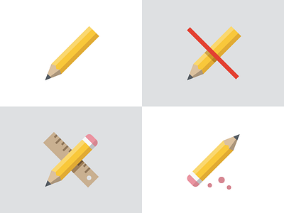Pencil icon variations