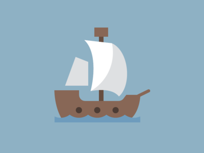 Pirate Ship colorful dutch icon flat design icon pirate ship vivid